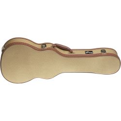 STAGG Deluxe Gold Tweed Koffer f. Konzert-Ukulele